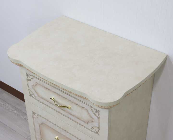 サルタレッリ アマルフィ 3段チェスト  アイボリー 3引出 ナイトテーブル