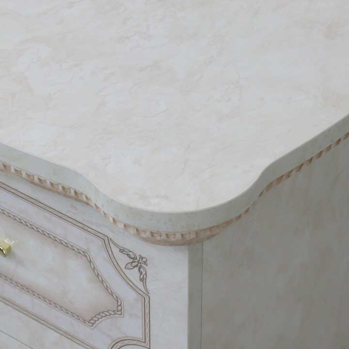 サルタレッリ アマルフィ 3段チェスト  アイボリー 3引出 ナイトテーブル