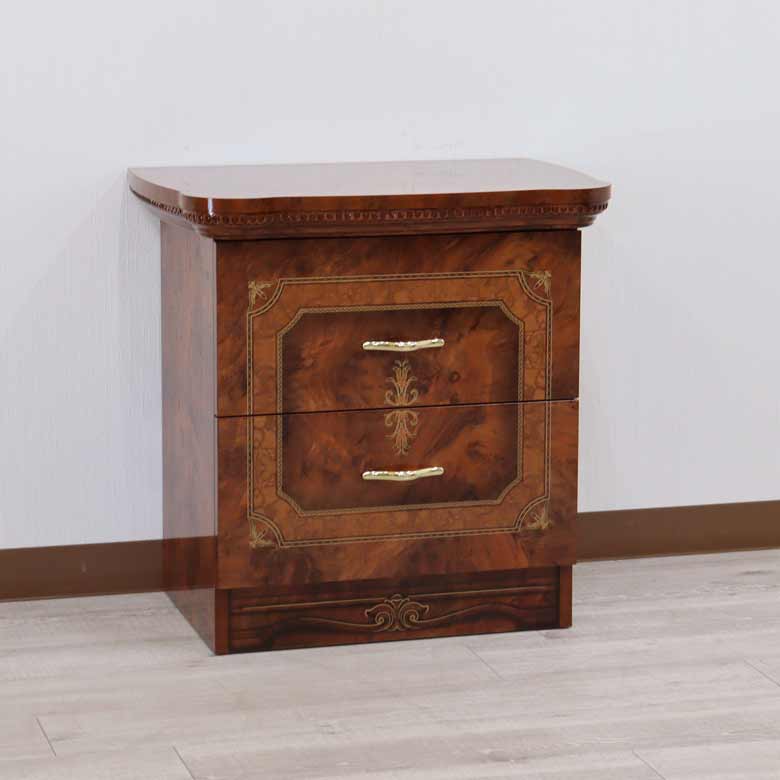 アウトレット サルタレッリ アマルフィ 2段チェスト 60cm ナイトテーブル  ウォールナット