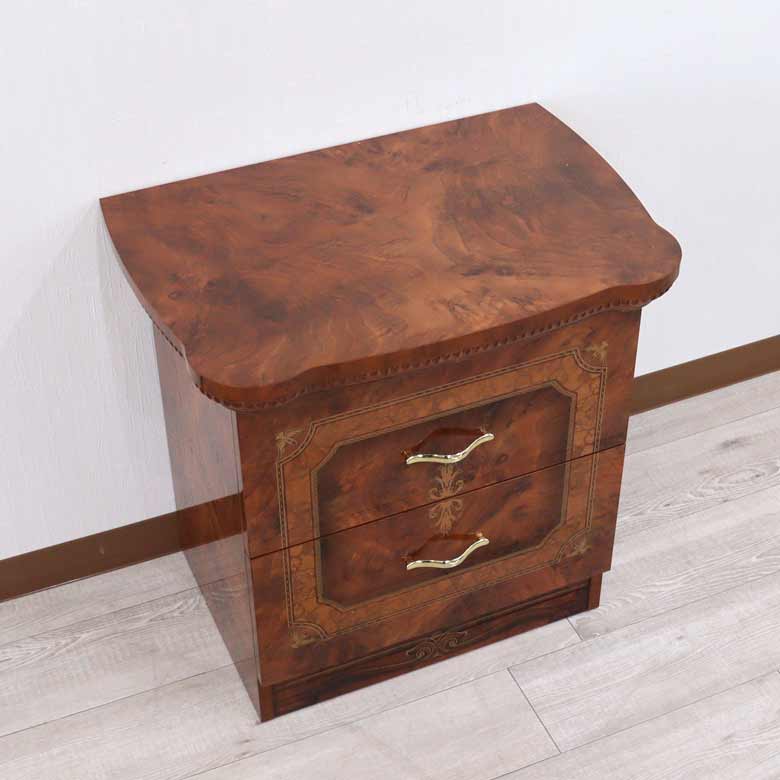 アウトレット サルタレッリ アマルフィ 2段チェスト 60cm ナイトテーブル  ウォールナット