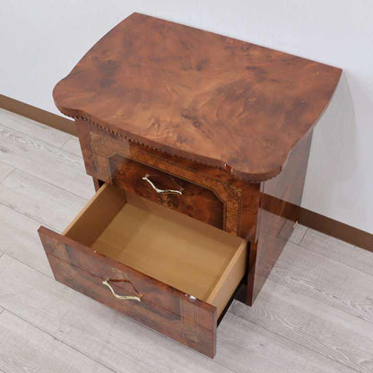 アウトレット サルタレッリ アマルフィ 2段チェスト 60cm ナイトテーブル  ウォールナット