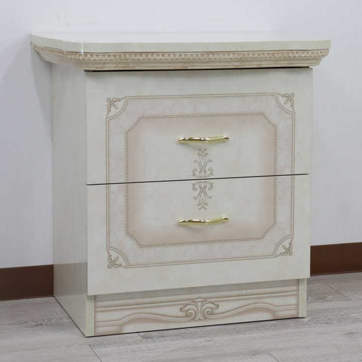 サルタレッリ アマルフィ 2段チェスト  アイボリー 2引出 ナイトテーブル