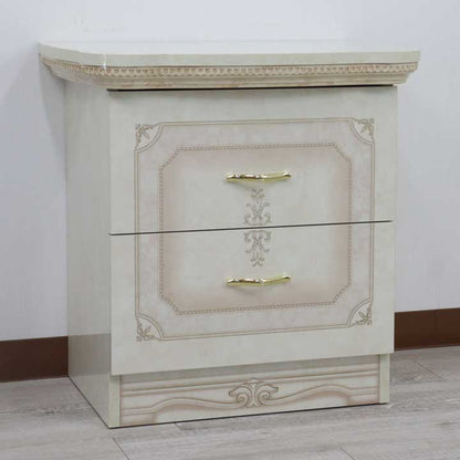 サルタレッリ アマルフィ 2段チェスト  アイボリー 2引出 ナイトテーブル