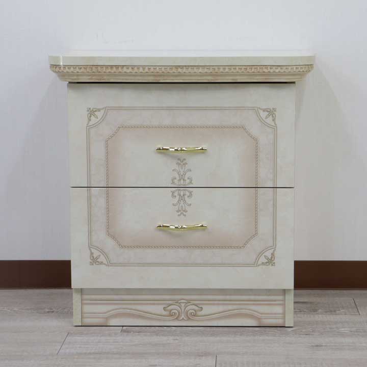 サルタレッリ アマルフィ 2段チェスト  アイボリー 2引出 ナイトテーブル