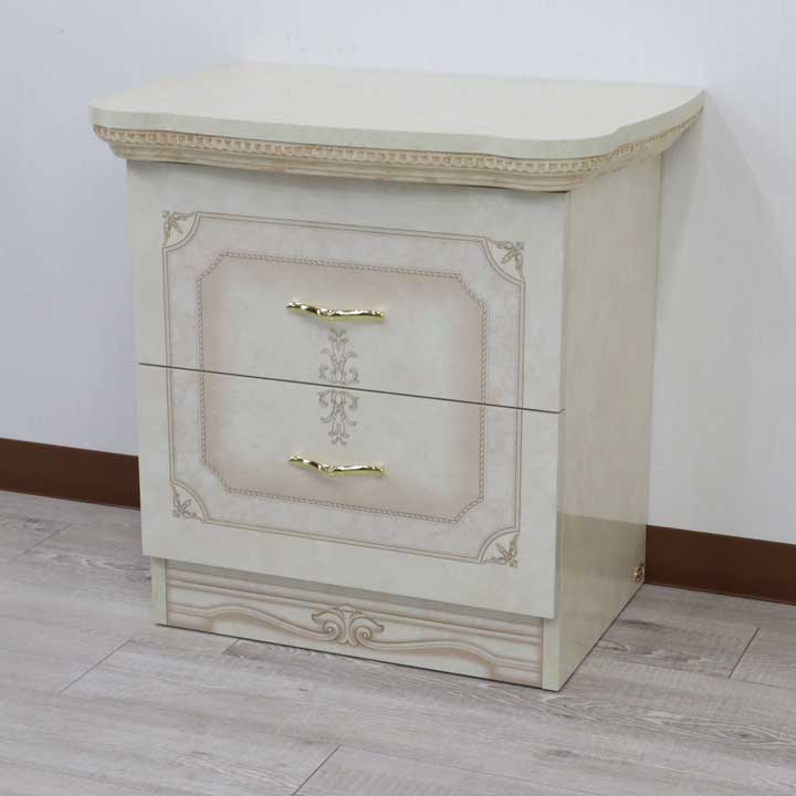 サルタレッリ アマルフィ 2段チェスト  アイボリー 2引出 ナイトテーブル