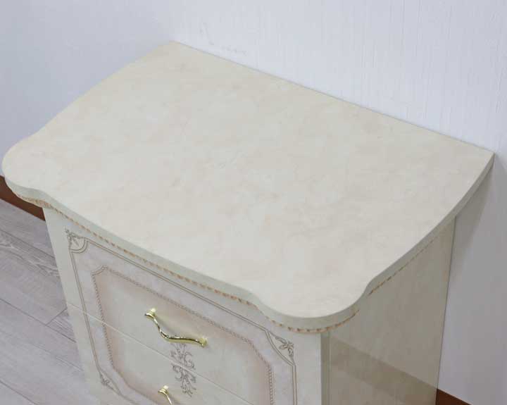 サルタレッリ アマルフィ 2段チェスト  アイボリー 2引出 ナイトテーブル