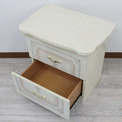 サルタレッリ アマルフィ 2段チェスト  アイボリー 2引出 ナイトテーブル