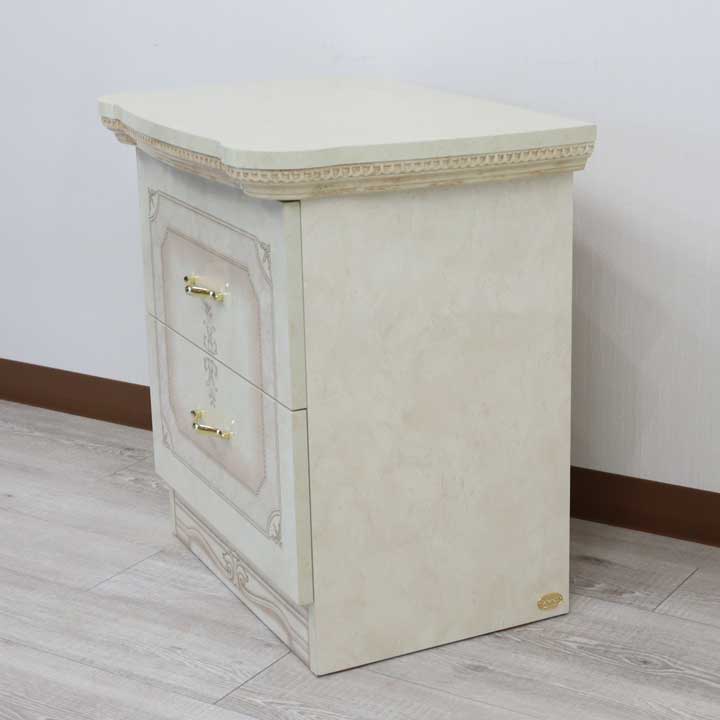 サルタレッリ アマルフィ 2段チェスト  アイボリー 2引出 ナイトテーブル