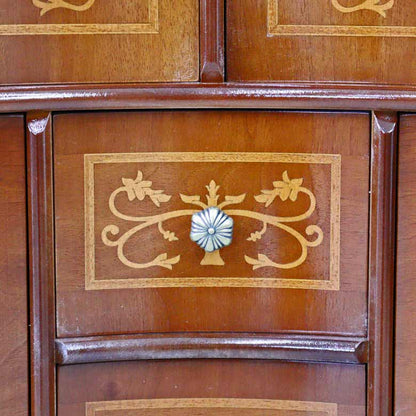 チェスト 木製 象嵌 丸脚 ローキャビネット 87cm サイドボード 119TS