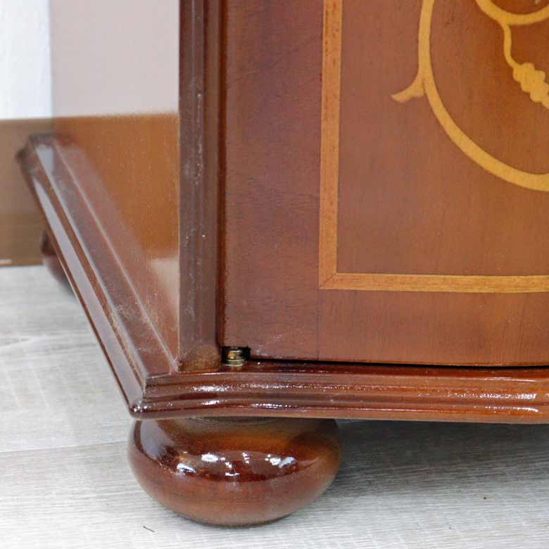 チェスト 木製 象嵌 丸脚 ローキャビネット 87cm サイドボード 119TS