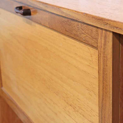 イギリス ヴィンテージ チーク材 ライティングビューロー付き キャビネット サイドボード