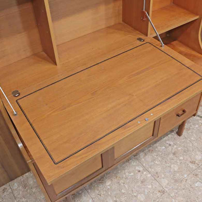 イギリス ヴィンテージ チーク材 ライティングビューロー付き キャビネット サイドボード