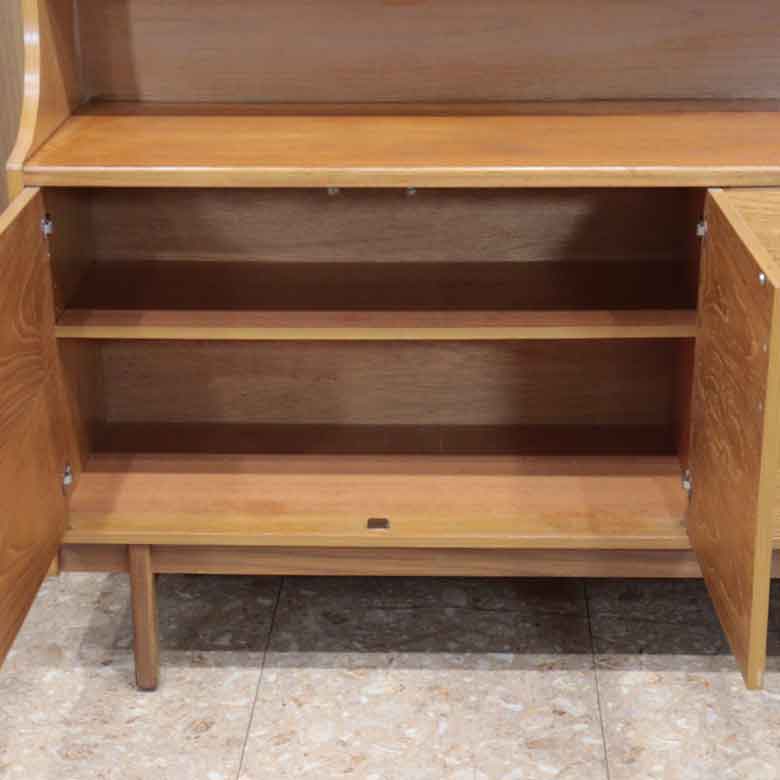 イギリス ヴィンテージ チーク材 ライティングビューロー付き キャビネット サイドボード