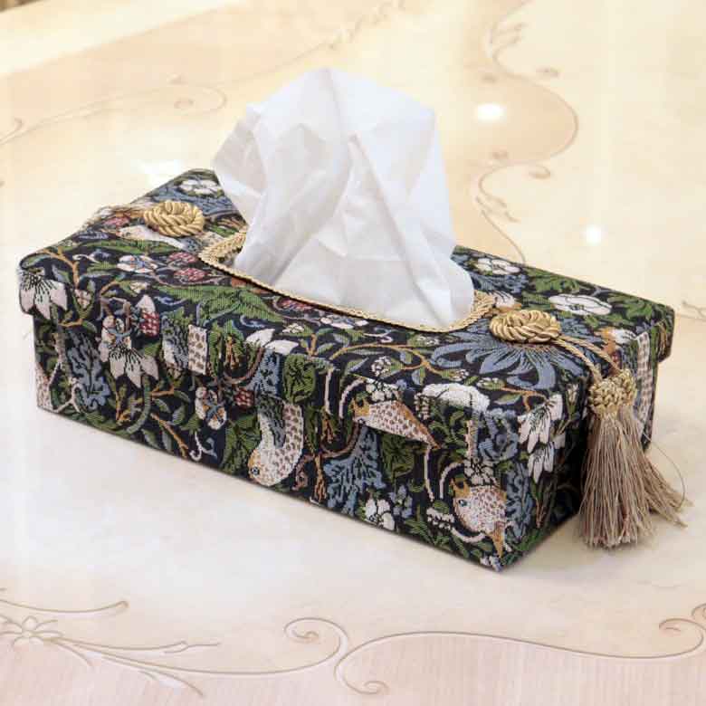 ロイヤルアーデン ティッシュケース バード＆ストロベリー いちご泥棒