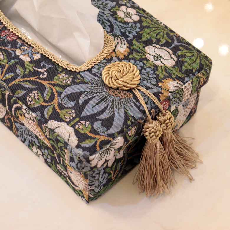 ロイヤルアーデン ティッシュケース バード＆ストロベリー いちご泥棒