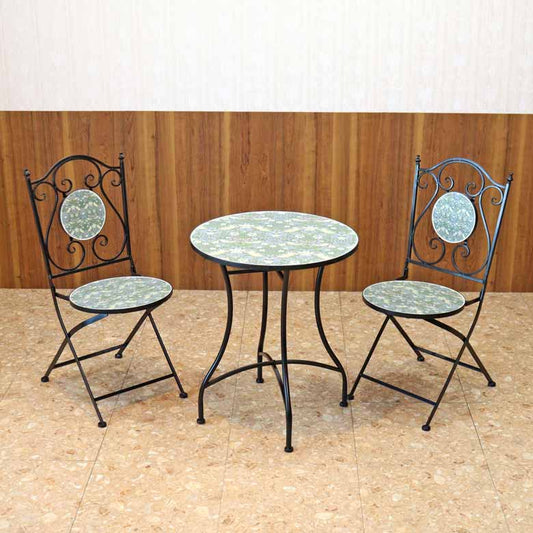 ロイヤルアーデン ガーデンテーブルセット アイアン バード＆ストロベリー 3点セット テーブル＆チェア2脚