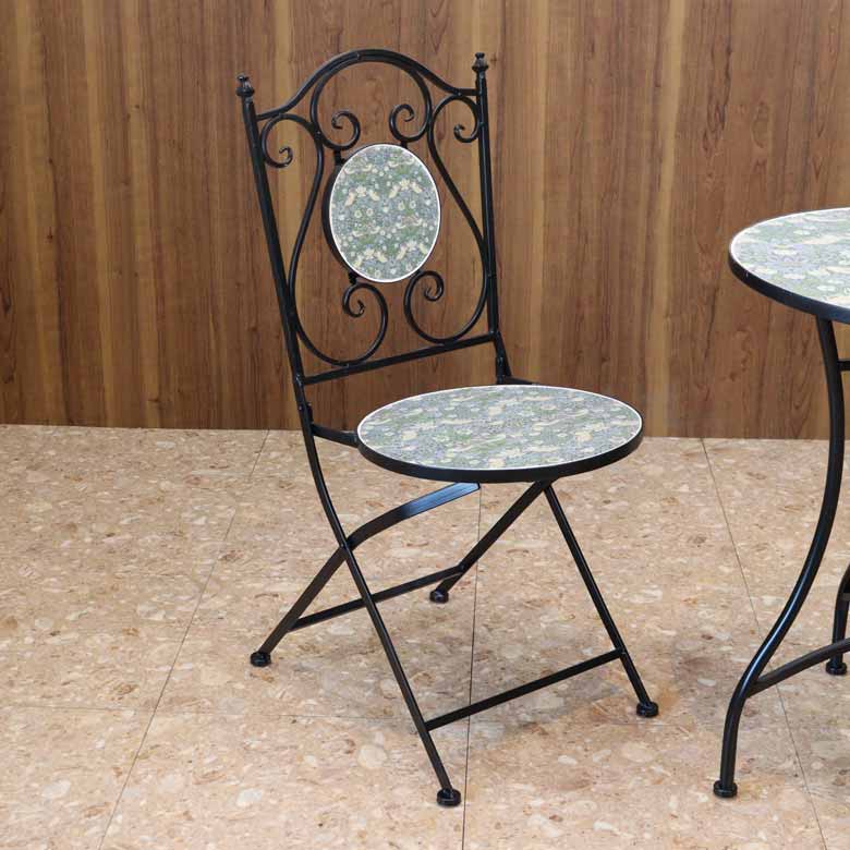 ロイヤルアーデン ガーデンテーブルセット アイアン バード＆ストロベリー 3点セット テーブル＆チェア2脚