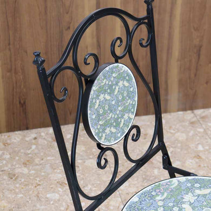 ロイヤルアーデン ガーデンテーブルセット アイアン バード＆ストロベリー 3点セット テーブル＆チェア2脚