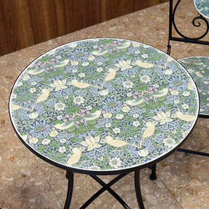 ロイヤルアーデン ガーデンテーブルセット アイアン バード＆ストロベリー 3点セット テーブル＆チェア2脚