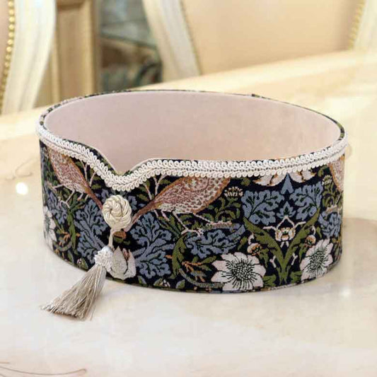 ロイヤルアーデン オーバル小物入れ バード＆ストロベリー いちご泥棒