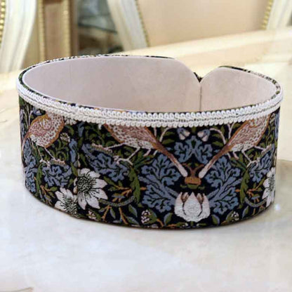 ロイヤルアーデン オーバル小物入れ バード＆ストロベリー いちご泥棒