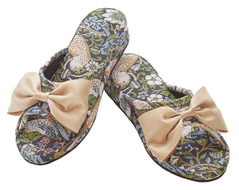 ロイヤルアーデン スリッパ ルームシューズ フリーサイズ バード＆ストロベリー いちご泥棒