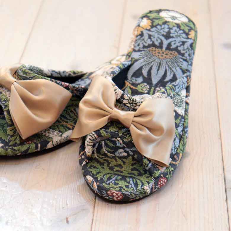 ロイヤルアーデン スリッパ ルームシューズ フリーサイズ バード＆ストロベリー いちご泥棒