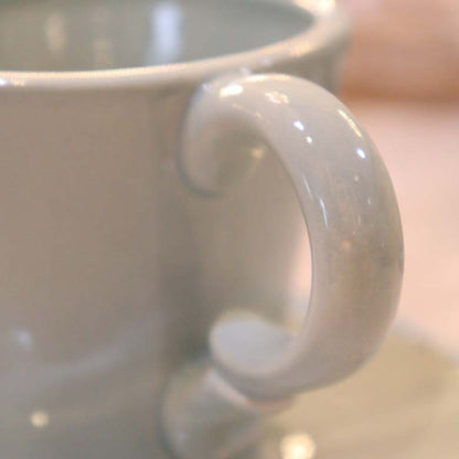 カップアンドソーサー ティーカップ ブルー ストーンウェア フレンチカントリー