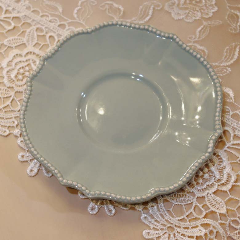 カップアンドソーサー ティーカップ ブルー ストーンウェア フレンチカントリー