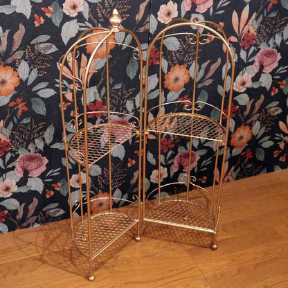 円形シェルフ アルミ バードケージSシャンパンゴールド