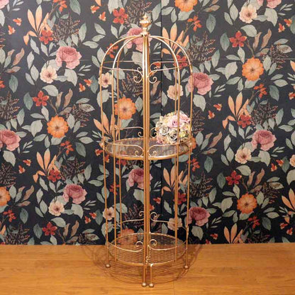 円形シェルフ アルミ バードケージL シャンパンゴールド