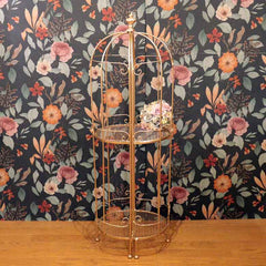 円形シェルフ アルミ バードケージSシャンパンゴールド 円形シェルフ アルミ バードケージS シャンパンゴールド 陳列台 店舗