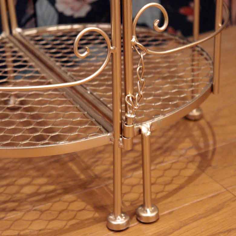 円形シェルフ アルミ バードケージL シャンパンゴールド