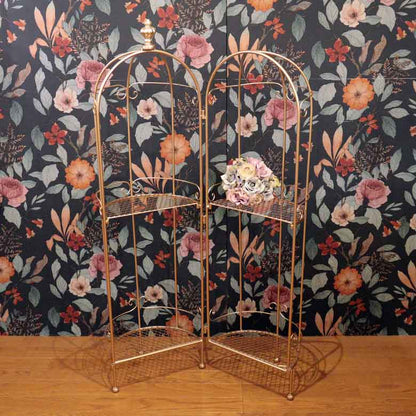 円形シェルフ アルミ バードケージL シャンパンゴールド