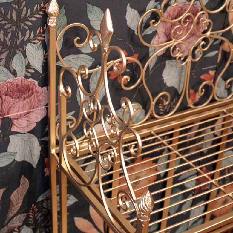 3段シェルフ アルミ 折り畳み シャンパンゴールド