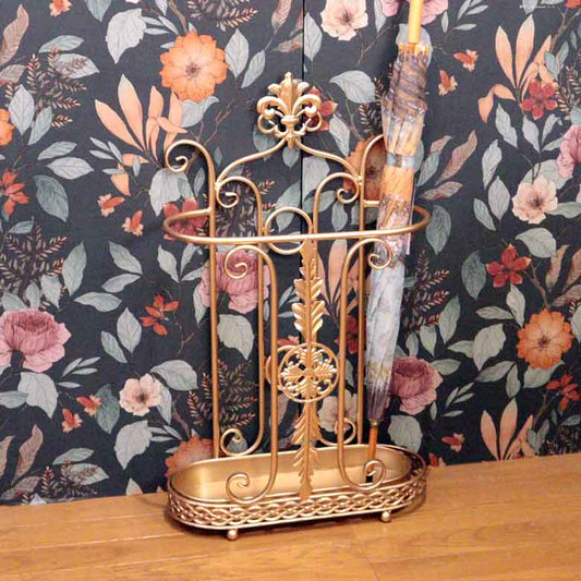 傘立て アンブレラスタンド オーバル シャンパンゴールド アンティーク ヴィンテージ