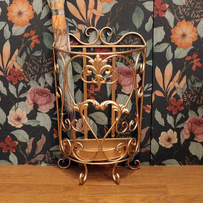 傘立て アンブレラスタンド ハーフ シャンパンゴールド アンティーク ヴィンテージ