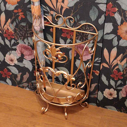 傘立て アンブレラスタンド ハーフ シャンパンゴールド アンティーク ヴィンテージ