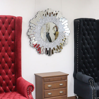 ミラー家具 壁掛けミラー LED 100cm 円形 鏡 グラムスタイル ミラーA