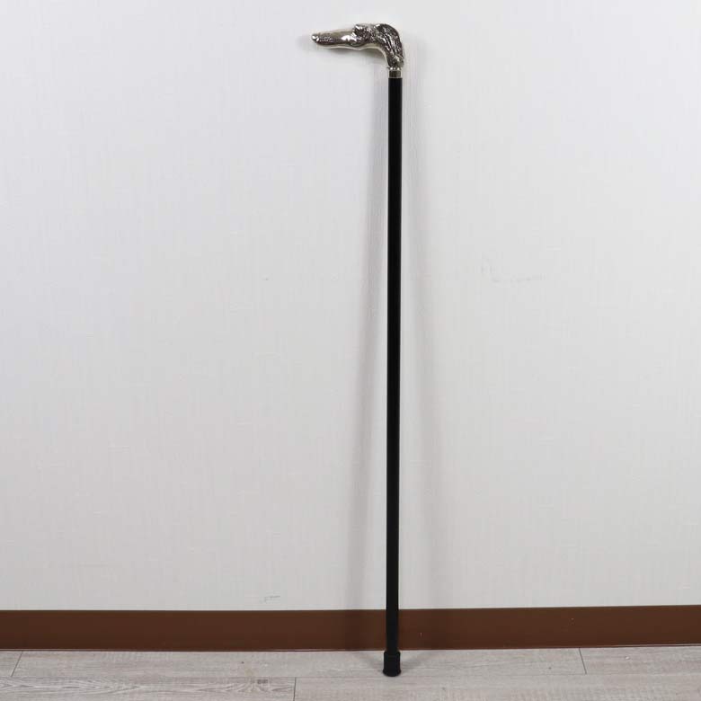 ステッキ シルバー ドッグ 杖 ウォーキングスティック ウォーキングステッキ シルバー イタリア製