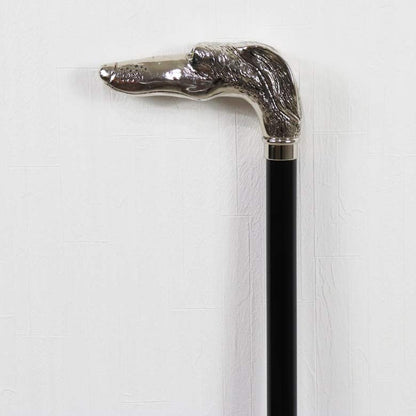 ステッキ シルバー ドッグ 杖 ウォーキングスティック ウォーキングステッキ シルバー イタリア製