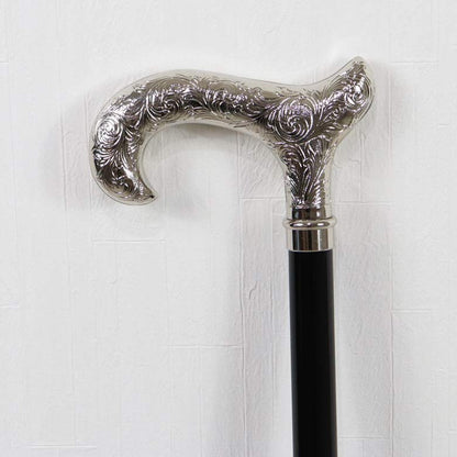ステッキ シルバー 杖 ウォーキングスティック ウォーキングステッキ シルバー イタリア製