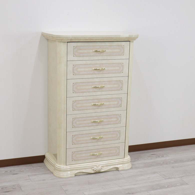 サルタレッリ アマルフィ 7段チェストアイボリー リビングチェスト