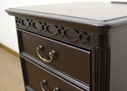 チェスト ナイトテーブル サイドテーブル 3段 アンティーク ブラウン フルール DM 東海家具 378152