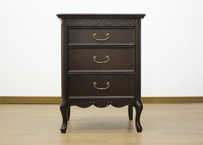 チェスト ナイトテーブル サイドテーブル 3段 アンティーク ブラウン フルール DM 東海家具 378152
