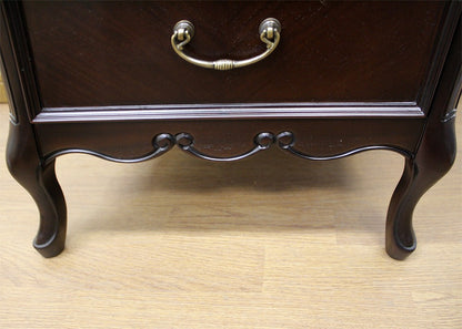 チェスト ナイトテーブル サイドテーブル 3段 アンティーク ブラウン フルール DM 東海家具 378152