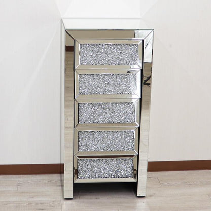 ミラー家具 5段チェスト ディスプレイスタンド サイドテーブル D5