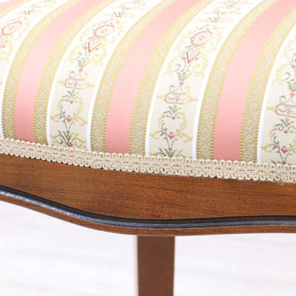 イタリア ダイニングチェア 猫脚 ピンクストライプ ROSA