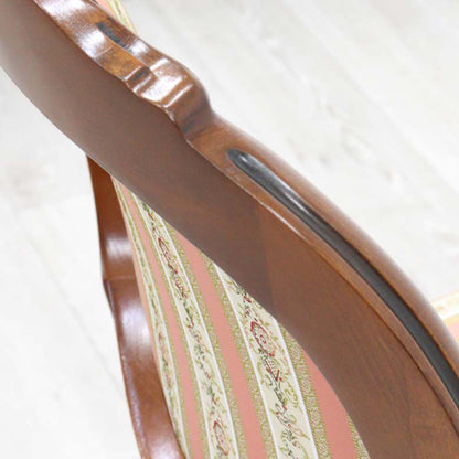 イタリア ダイニングチェア 猫脚 ピンクストライプ ROSA