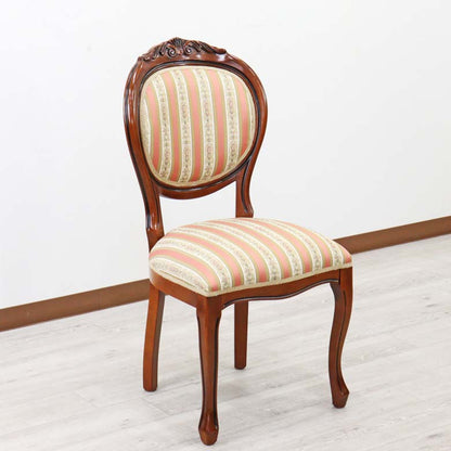 イタリア ダイニングチェア 猫脚 ピンクストライプ ROSA